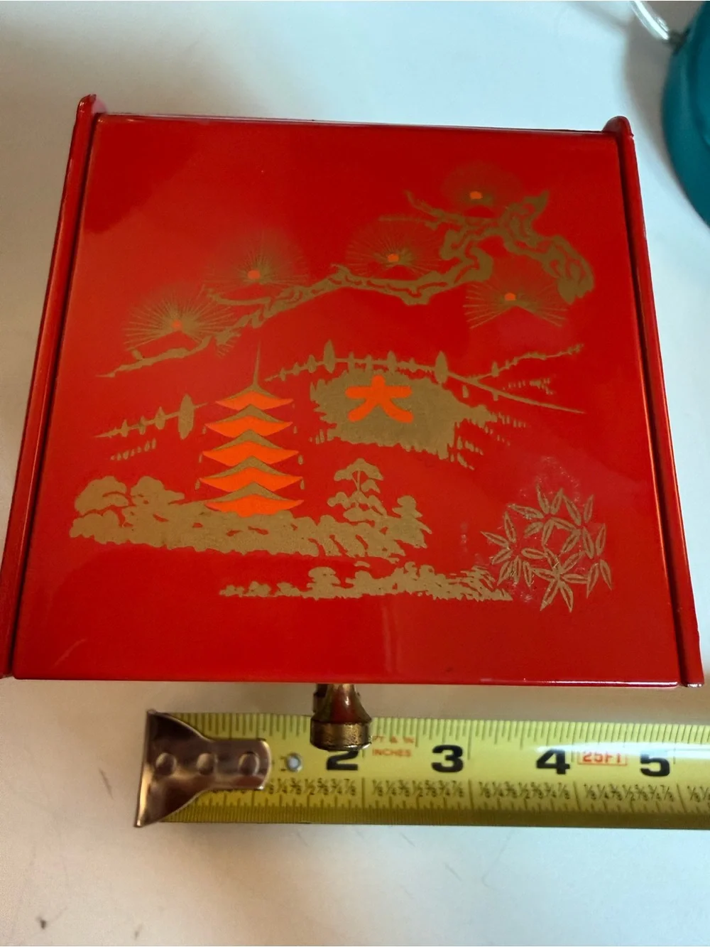 Vintage Mid-To-Late 20th Century Japanese Lacquer-Style Mini Chest Of Drawers